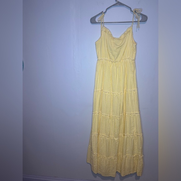 Jessica Simpson Dresses & Skirts - Jessica Simpson Yellow Gingham Maxi Dress